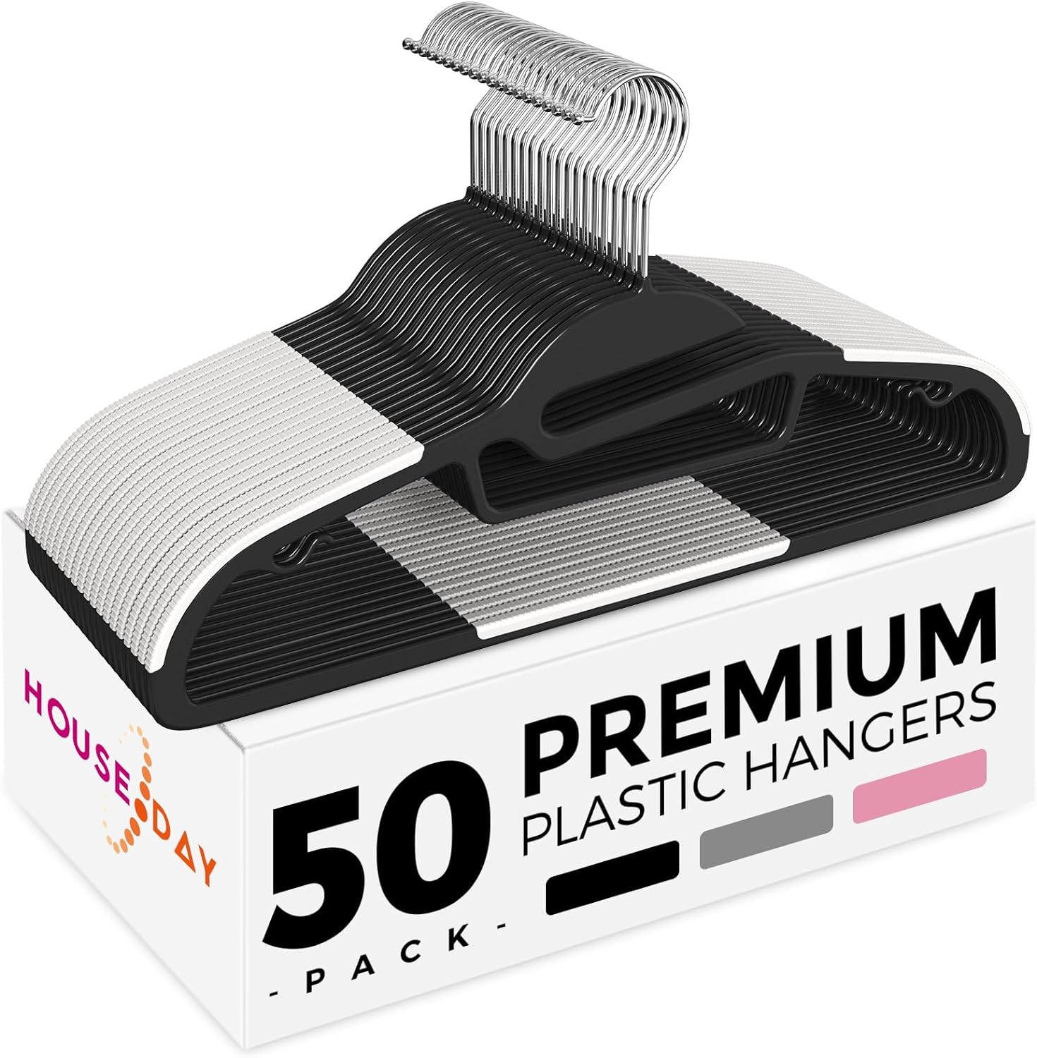 Black Heavy Duty Plastic Hangers outlet 50 pack