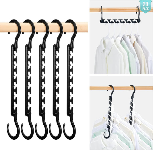  HOUSE DAY 6 Pack Metal Magic Hangers Space Saving Hangers  Closet Space Saving Wardrobe Clothing Hanger Oragnizer, Updated Hook Design  : Home & Kitchen