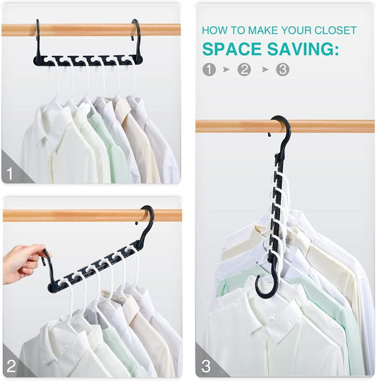  HOUSE DAY Space Saving Hanger Hooks 20 Pack, White